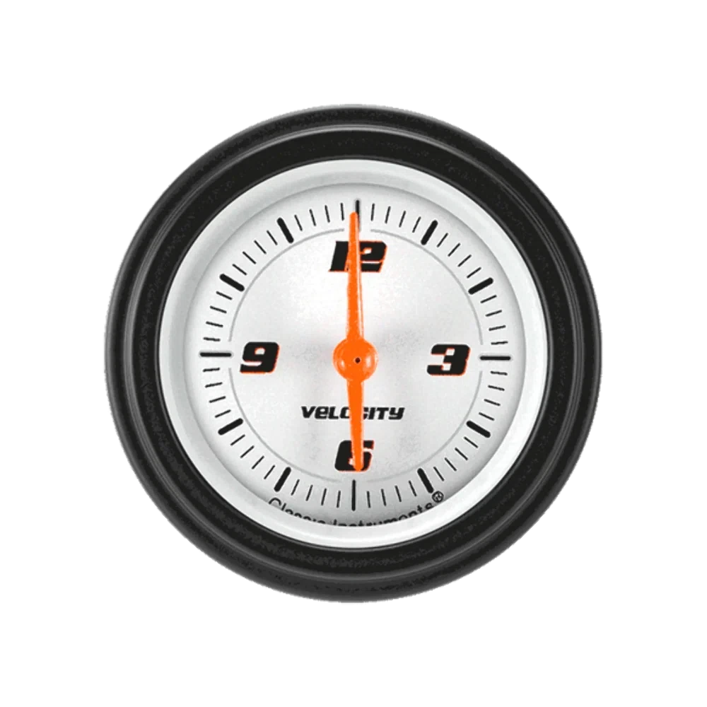 Velocity White 2 1_8_ Clock VS90WBLF